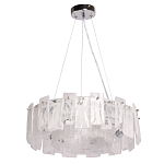 Люстра круглая с подвесными прямоугольными пластинами из стекла Glacier Panels варинант исполнения - 2 | Loft Concept в Омске