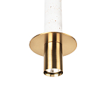 Подвесной светильник с узким цилиндрическим плафоном и золотым металлическим декором Concrete Pipe варинант исполнения - 15 | Loft Concept в Омске