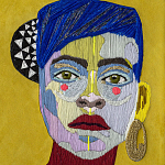 Картина с вышивкой Портрет wall panel People with the yellow ear 1 варинант исполнения - 1 | Loft Concept в Омске