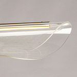 Люстра линейная с прозрачным волнообразным плафоном Wave Line варинант исполнения - 4 | Loft Concept в Омске