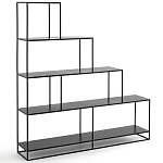 Ступенчатый стеллаж Menzie Steps Metal Rack Black варинант исполнения - 1 | Loft Concept в Омске