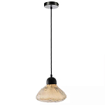 Подвесной светильник с янтарным фактурным плафоном Lamp with Frozen Glass Effect варинант исполнения - 3 | Loft Concept в Омске