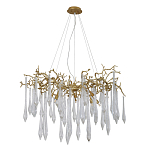 Люстра подвесная с прозрачными подвесками в форме капель Droplet Chandelier варинант исполнения - 2 | Loft Concept в Омске