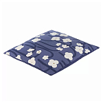 Подушка декоративная синяя с цветочным принтом Blossom Essence Emily варинант исполнения - 1 | Loft Concept в Омске