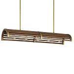 Люстра линейная полукруглой формы Wooden Horseshoe варинант исполнения - 3 | Loft Concept в Омске