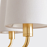 Люстра золотая с белыми тканевыми абажурами Coolness варинант исполнения - 4 | Loft Concept в Омске