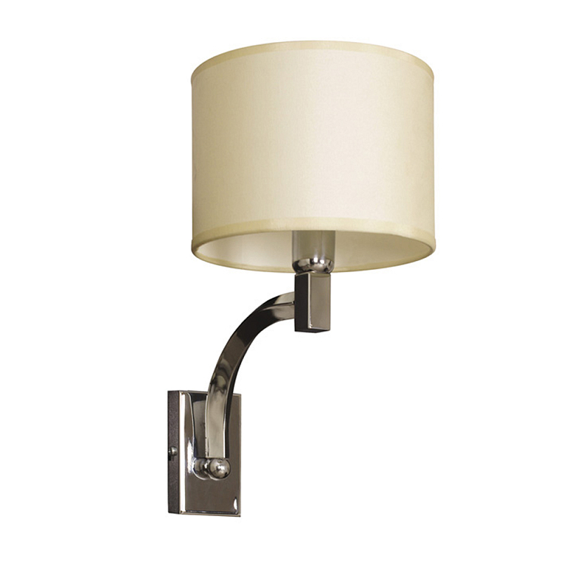 Бра с бежевым цилиндрическим абажуром Natural Concepts Хром Бежевый в Омске | Loft Concept 