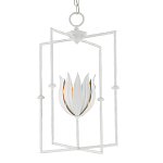 Подвесной светильник белый c абажуром в виде цветка тюльпана White Tulips варинант исполнения - 2 | Loft Concept в Омске