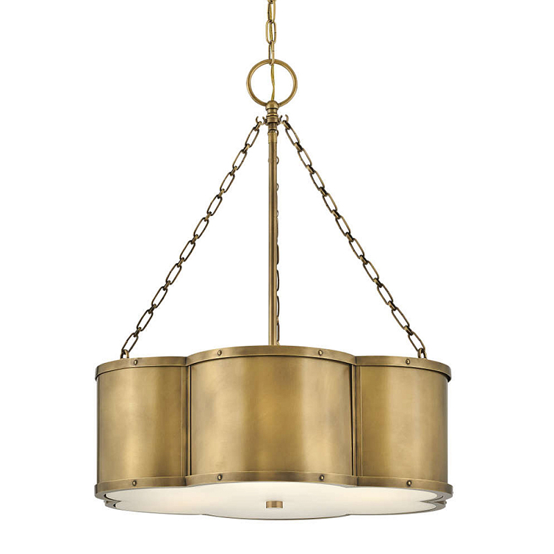 Люстра подвесная волнистой формы Hinkley Латунь Белый Черный в Омске | Loft Concept 