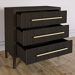 Комод Primo с 3 выдвижными ящиками Темный орех варинант исполнения - 5 | Loft Concept в Омске