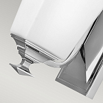 Бра с белым матовым плафоном на прямоугольном основании цвета хром Hinkley варинант исполнения - 3 | Loft Concept в Омске