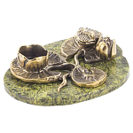 Подсвечник из бронзы и натурального камня змеевик Stone Candlestick варинант исполнения - 2 | Loft Concept в Омске