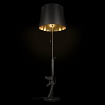 Торшер с черным абажуром и оригинальной ножкой в форме автомата Flos варинант исполнения - 3 | Loft Concept в Омске