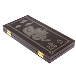 Подарочные нарды из натурального камня с гравировкой Backgammon from Stone варинант исполнения - 5 | Loft Concept в Омске