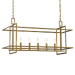 Подвесной светильник прямоугольный 5-ти ламповый Linear Kitchen Light варинант исполнения - 1 | Loft Concept в Омске