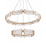 Люстра с 2-мя кольцами с текстурным природным рисунком IceFlame варинант исполнения - 2 | Loft Concept в Омске