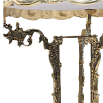 Стол бронзовый круглый с мраморной столешницей Coffee De Bronze варинант исполнения - 1 | Loft Concept в Омске