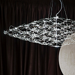 Люстра подвесная с тонкой металлической конструкцией цвета хром Quasar варинант исполнения - 9 | Loft Concept в Омске