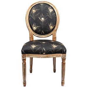 Стул c принтом перо павлина Magic Feathers Night