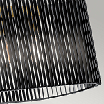 Люстра подвесная овальной формы с металлическим решетчатым абажуром матово-черного цвета и 5 лампами Kichler варинант исполнения - 5 | Loft Concept в Омске