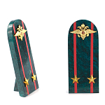 Сувенир Погон МВД из натурального камня змеевик Souvenir Epaulets варинант исполнения - 6 | Loft Concept в Омске