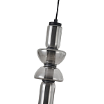 Подвесной светильник из дымчатого стекла цилиндрической формы с чёрным металлическим основанием Hiding secrets варинант исполнения - 3 | Loft Concept в Омске