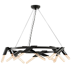 Люстра круглая с трубчатыми лампочками Vanguard Circle варинант исполнения - 1 | Loft Concept в Омске