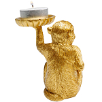 Подсвечник золотая обезьяна с блюдцем Golden Monkey варинант исполнения - 3 | Loft Concept в Омске