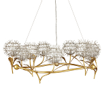 Люстра круглая с декором в виде цветков одуванчика Hanging Dandelion варинант исполнения - 4 | Loft Concept в Омске