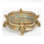 Чаша с орнаментом на ножках в виде бронзовых ангелов Eden Garden варинант исполнения - 3 | Loft Concept в Омске