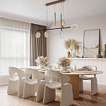 Линейная металлическая геометрическая люстра Geometry Crystal Linear Chandelier варинант исполнения - 2 | Loft Concept в Омске