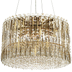 Круглая люстра с металлическими и хрустальными подвесками Bonnay Crystal Chandelier варинант исполнения - 3 | Loft Concept в Омске