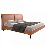 Кровать двуспальная коричневая из экокожи Modern Look варинант исполнения - 1 | Loft Concept в Омске