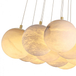 Люстра подвесная круглая с сферическими плафонами из натурального камня Glowing Spheres варинант исполнения - 5 | Loft Concept в Омске