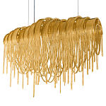 Люстра подвесная с металлическими цепочками и изогнутыми металлическими дугами 72 см Atlantis Chain варинант исполнения - 18 | Loft Concept в Омске