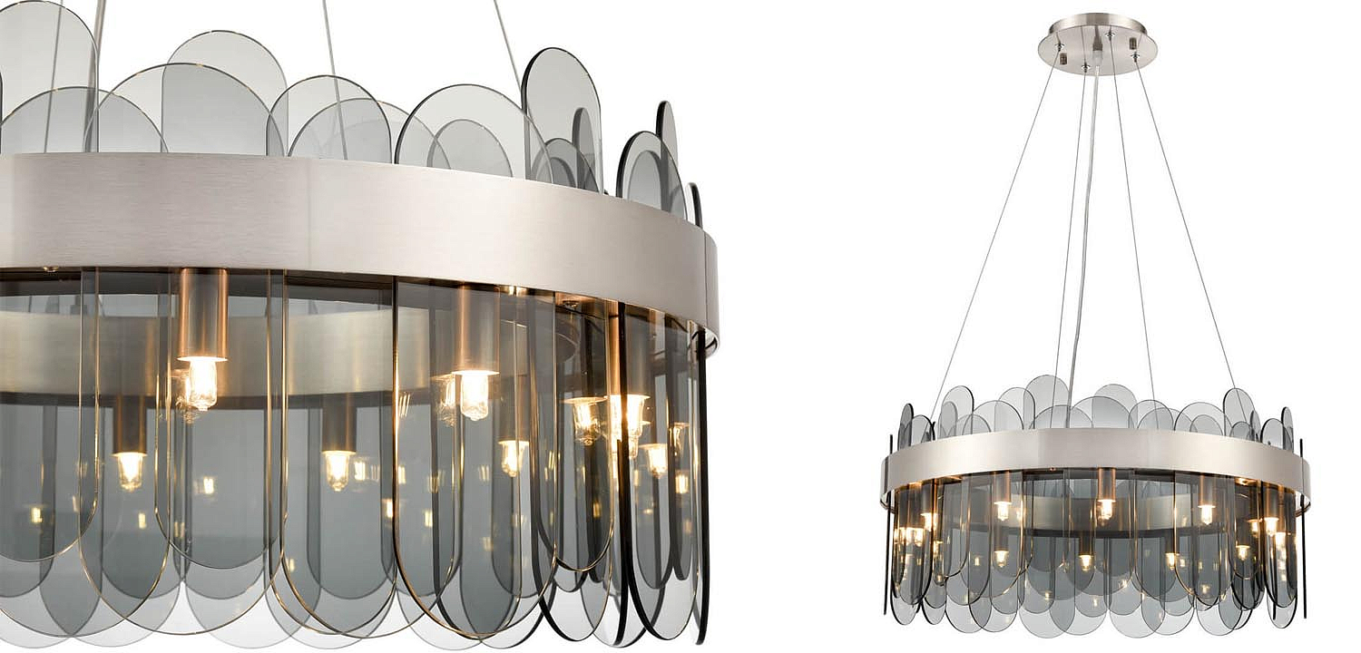 Люстра Decorative Oval Smoky Plates 60 Люстра Decorative Oval Smoky Plates 60 - Loft-Concept в Омске