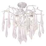 Люстра потолочная с прозрачными стеклянными подвесками в форме капель Droplet Chandelier варинант исполнения - 1 | Loft Concept в Омске