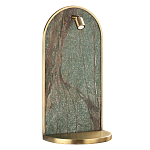 Настенный светильник зеленого цвета с бронзовой рамкой овальной формы с полкой Herbarium  варинант исполнения - 3 | Loft Concept в Омске