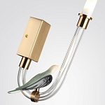 Бра с прозрачной изогнутой трубкой и декоративной фигуркой птицы Ganthea варинант исполнения - 4 | Loft Concept в Омске