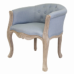 Кресло низкое в стиле прованс Louis French Armchair light blue flax варинант исполнения - 3 | Loft Concept в Омске