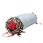 Подушка из джинсовой одежды и вязания Heart&Brain 2 варинант исполнения - 2 | Loft Concept в Омске