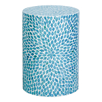 Столик с инкрустацией с перламутровым узором Flower Blue варинант исполнения - 1 | Loft Concept в Омске