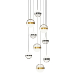 Люстра каскадная с 9-ю подвесами бронза и никель Peggy Futura lamp варинант исполнения - 1 | Loft Concept в Омске