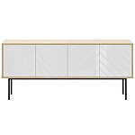 Длинная тумба с зеркальным декором Serena варинант исполнения - 8 | Loft Concept в Омске