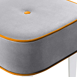 Квадратный мягкий пуф на белых ножках Winton Pouf Square варинант исполнения - 12 | Loft Concept в Омске