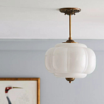 Подвесной светильник с абажуром из молочного стекла Vintage Charm варинант исполнения - 2 | Loft Concept в Омске