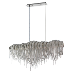 Люстра подвесная с металлическими дугами и длинными цепочками 115 см Atlantis Chain варинант исполнения - 9 | Loft Concept в Омске