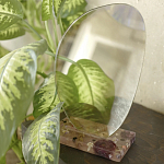 Настольное зеркало с подставкой из эпоксидной смолы с цветами Epoxy Resin Flowers Mirror варинант исполнения - 2 | Loft Concept в Омске