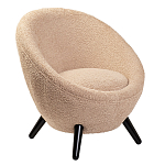 Кресло розовое с обивка из искусственного каракуля Iconic Creation варинант исполнения - 1 | Loft Concept в Омске