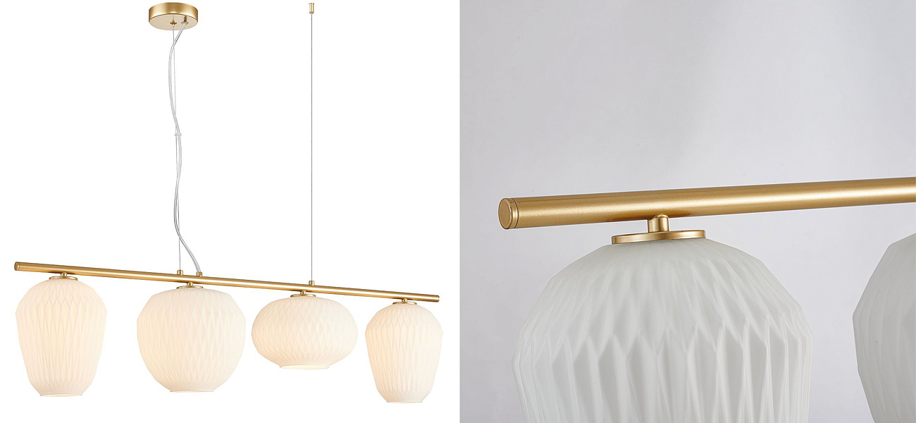 Люстра Foscarini c Белыми Плафонами Люстра Foscarini c Белыми Плафонами - Loft-Concept в Омске